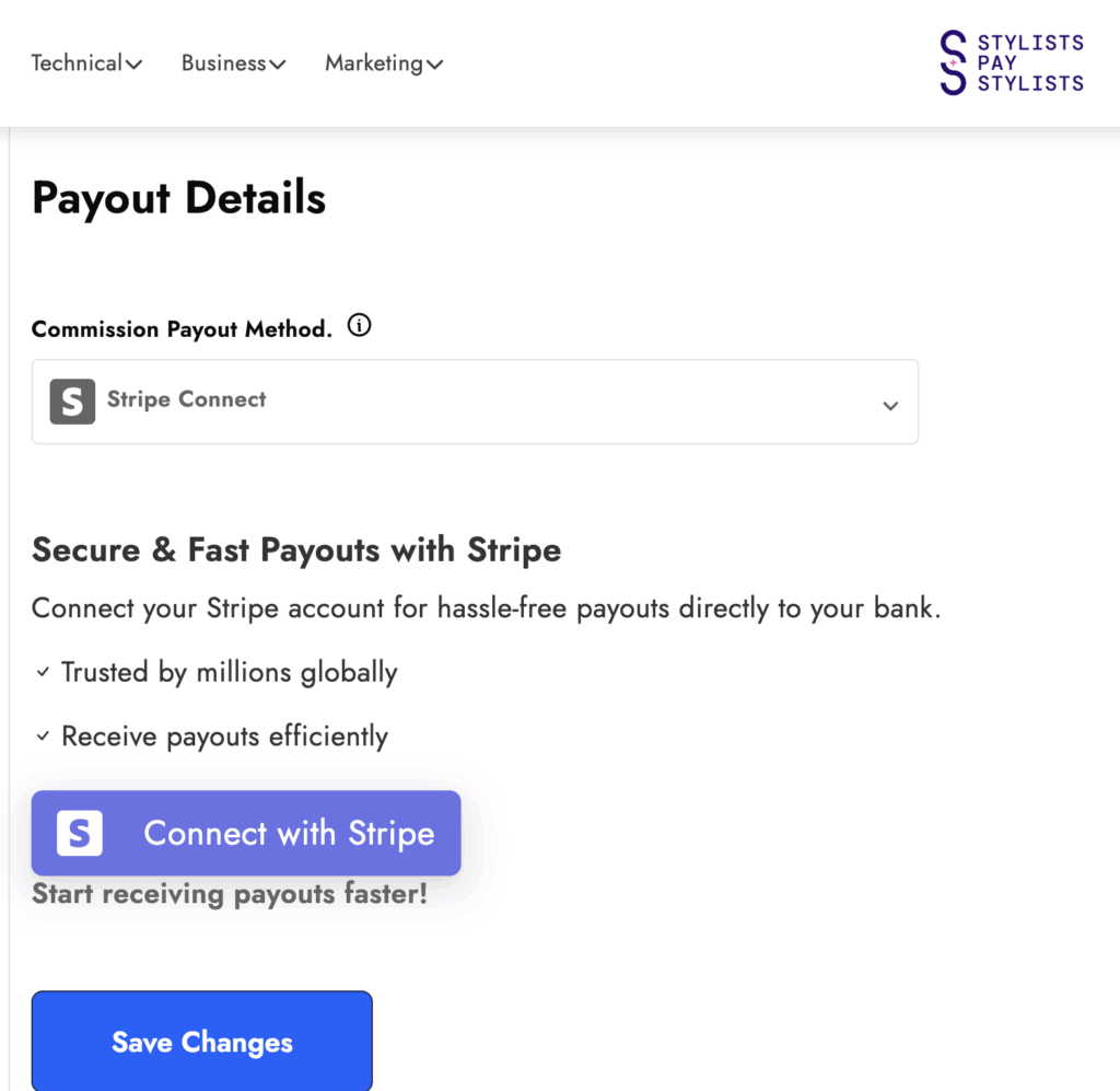 Seller Payout Details Stripe Connect Button - Steps to Set Up Stripe Connect