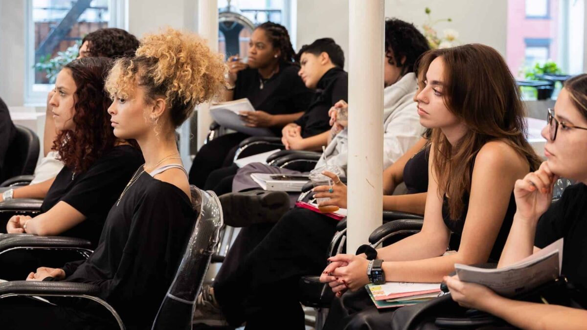 Salon Team Receiving Education in Person