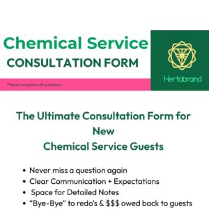Chemical Service New Guest Consultation Forms
