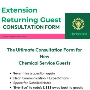 Hair Extensions Consultation Form — Returning Clients