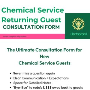 Chemical Service Consultation Form for Returning Clients